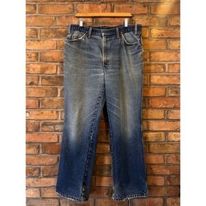 Vintage 80s GWG Great Western Garments Mens Blue Denim Jeans Straight Leg 36x32